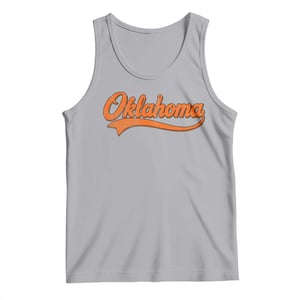 Oklahoma Orange Vintage Script Tail Game Day Tank Top TS10