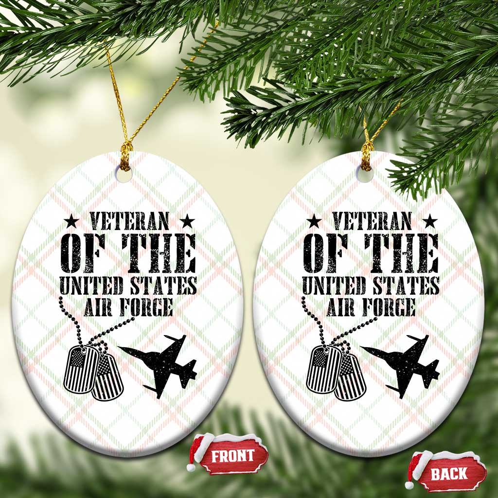 Air Force Veteran Ceramic Ornament Fighter Jet Military Aviation TS12