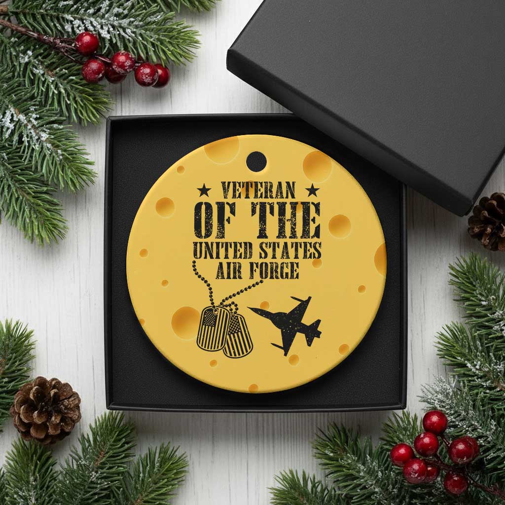 Air Force Veteran Ceramic Ornament Fighter Jet Military Aviation TS12