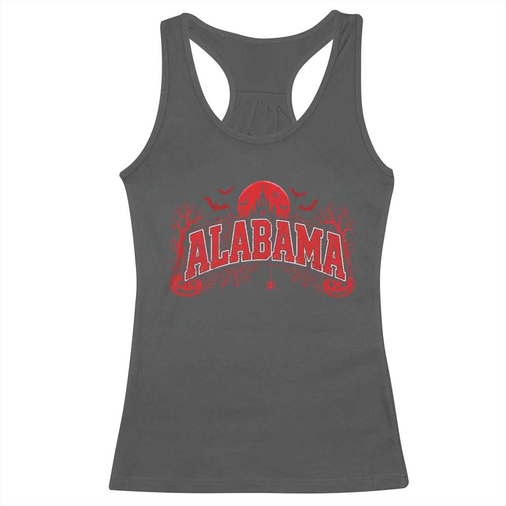 Alabama Spooky Castle Red Moon Halloween Graphic Racerback Tank Top TS10