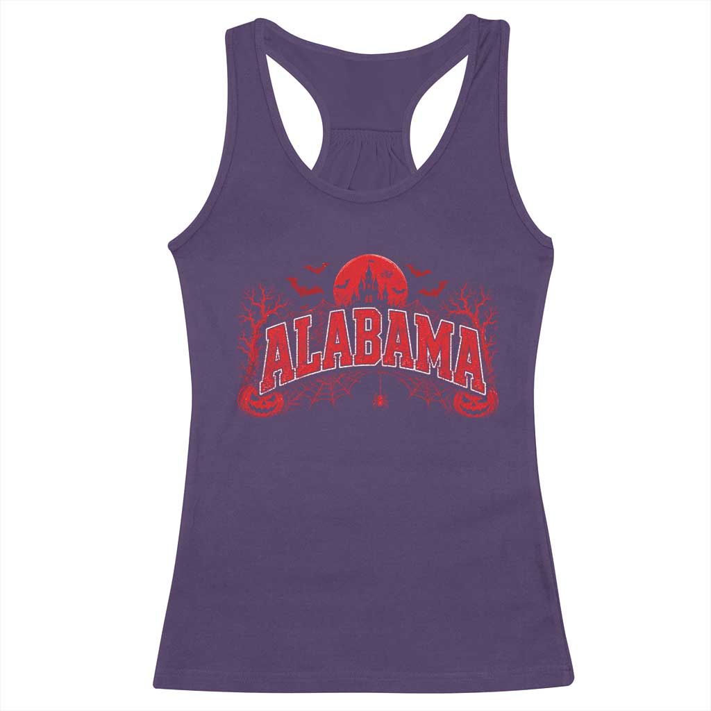 Alabama Spooky Castle Red Moon Halloween Graphic Racerback Tank Top TS10