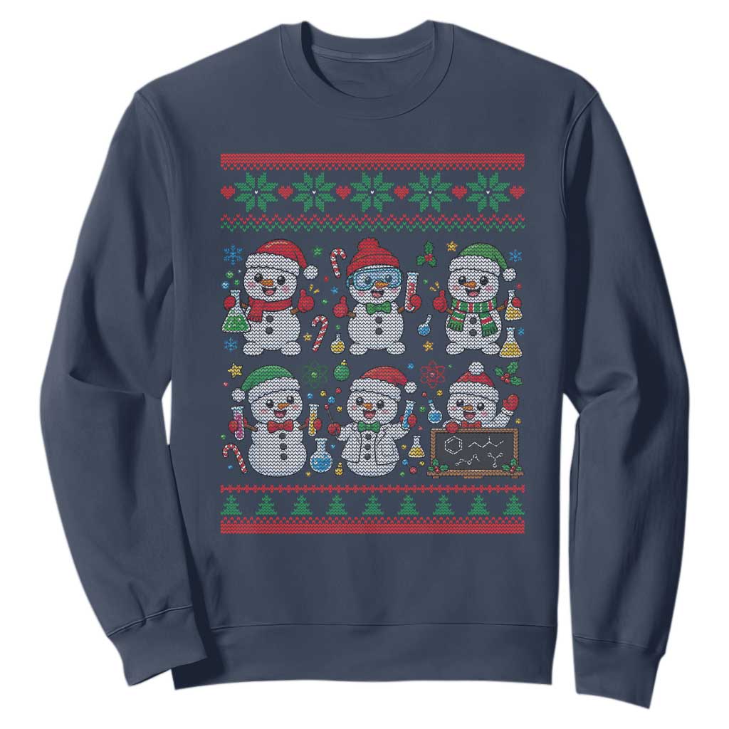 Chemistry Science Snowman Sweatshirt Laboratory Teacher Christmas Gift TS12