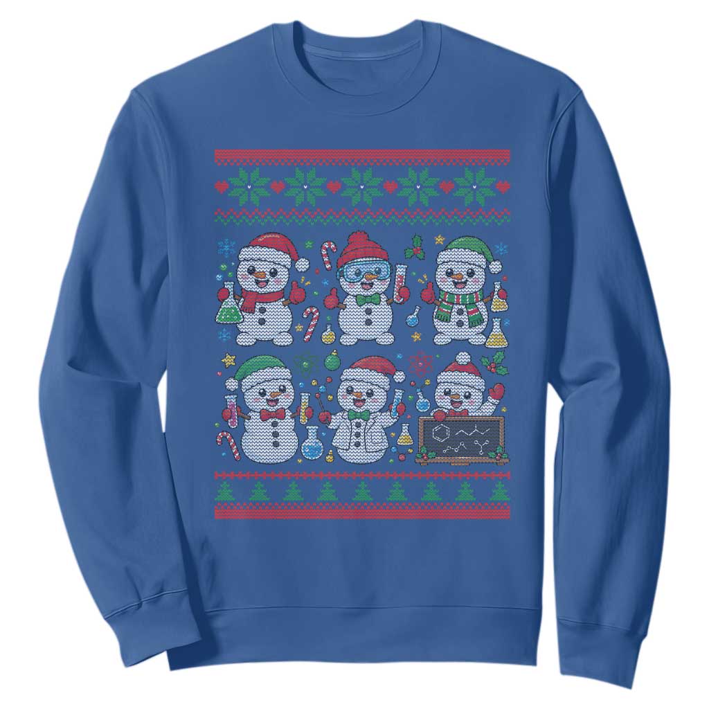 Chemistry Science Snowman Sweatshirt Laboratory Teacher Christmas Gift TS12