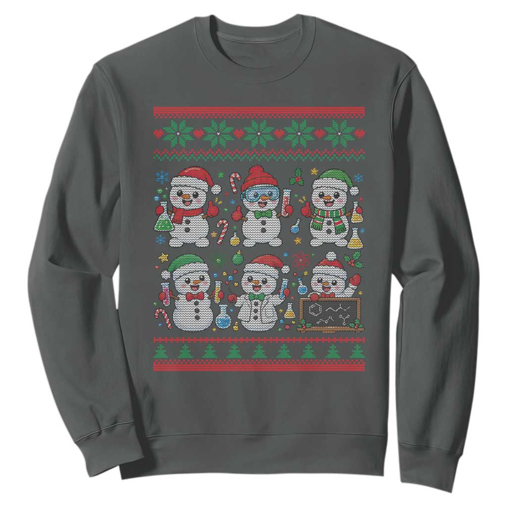 Chemistry Science Snowman Sweatshirt Laboratory Teacher Christmas Gift TS12