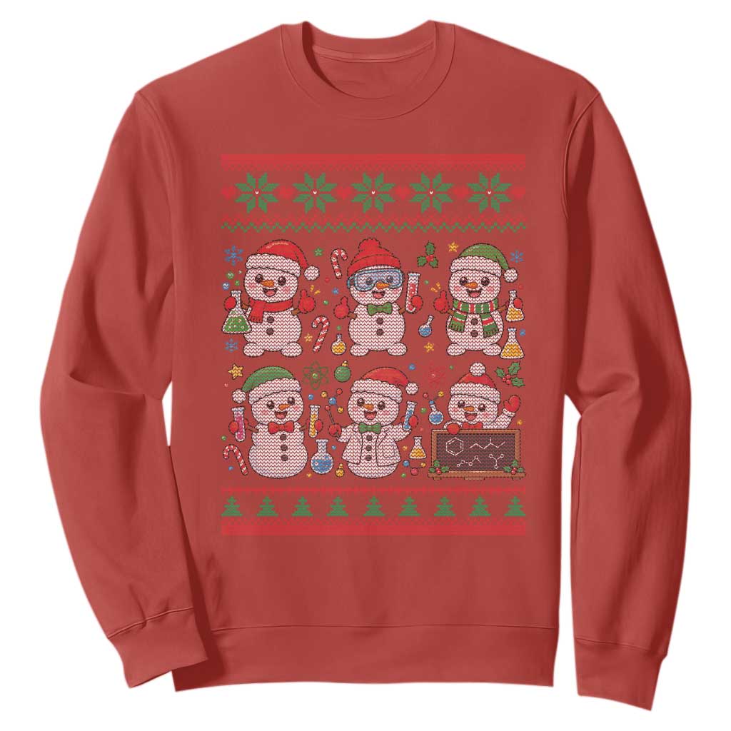 Chemistry Science Snowman Sweatshirt Laboratory Teacher Christmas Gift TS12
