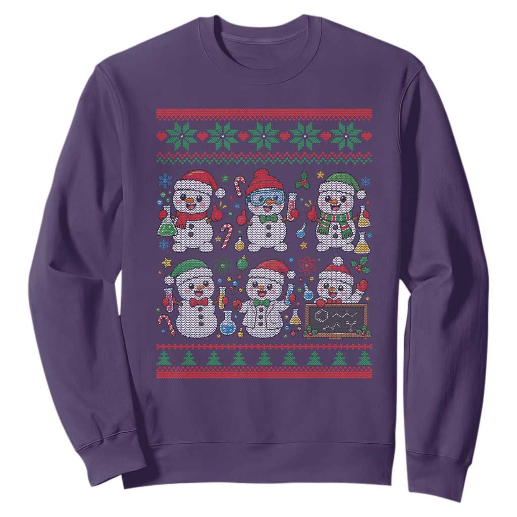 Chemistry Science Snowman Sweatshirt Laboratory Teacher Christmas Gift TS12