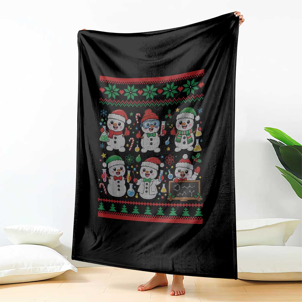 Chemistry Science Snowman Throw Blanket Laboratory Teacher Christmas Gift TS12
