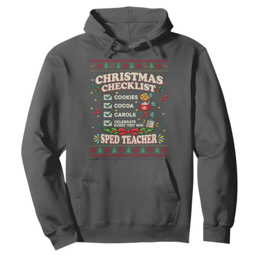 Christmas Checklist SPED Teacher Hoodie Celebrate Every Tiny Win TS12