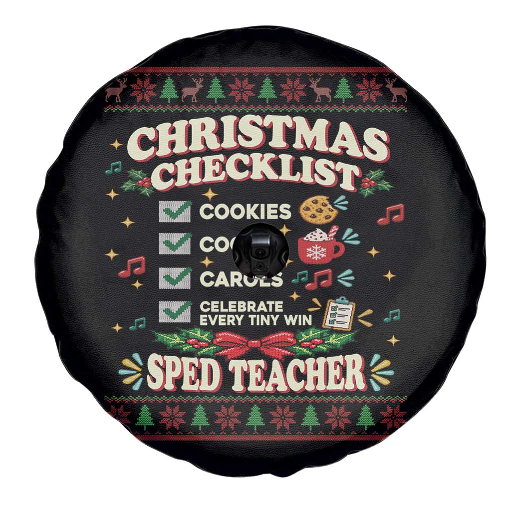 Christmas Checklist SPED Teacher Spare Tire Cover Celebrate Every Tiny Win TS12
