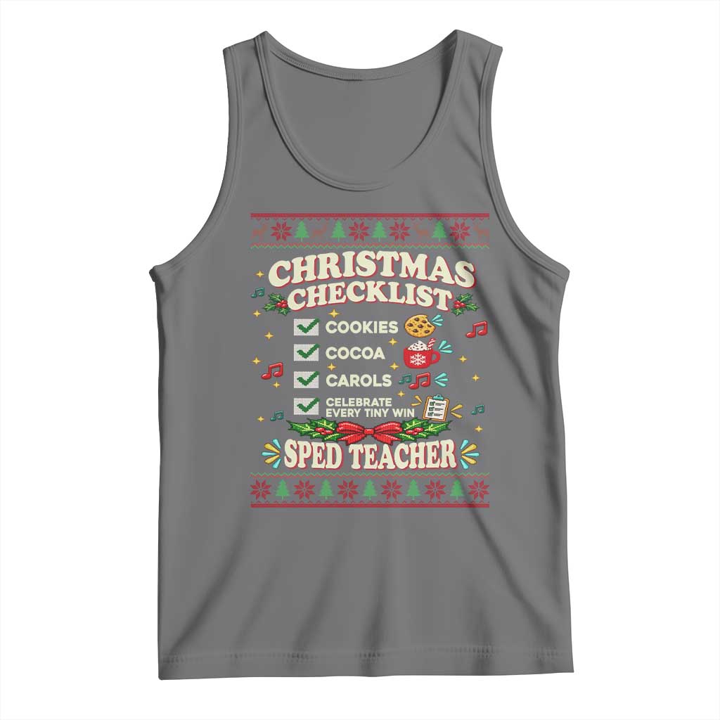 Christmas Checklist SPED Teacher Tank Top Celebrate Every Tiny Win TS12