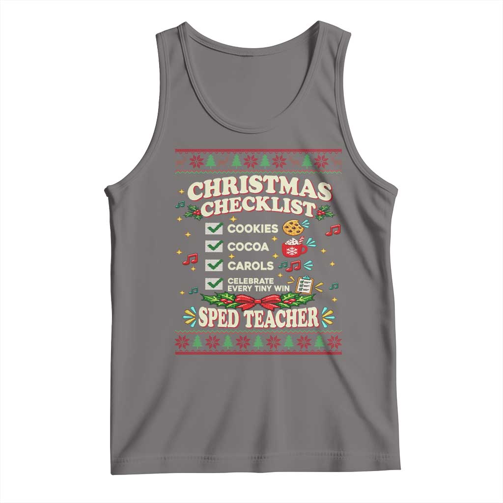 Christmas Checklist SPED Teacher Tank Top Celebrate Every Tiny Win TS12