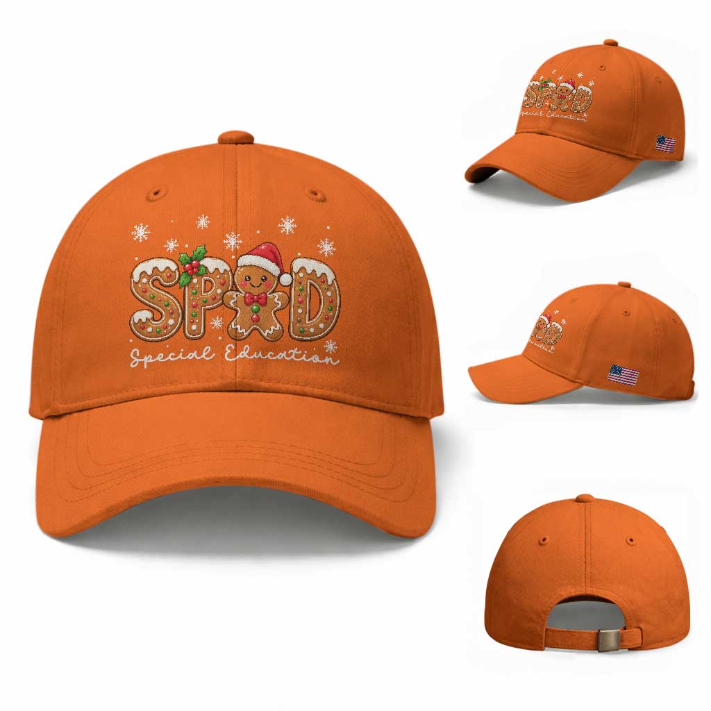 Christmas Gingerbread SPED Teacher Baseball Cap Cookie Holiday Educator Gift TS12