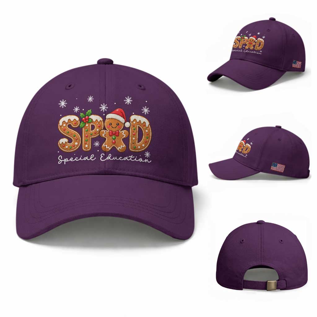 Christmas Gingerbread SPED Teacher Baseball Cap Cookie Holiday Educator Gift TS12