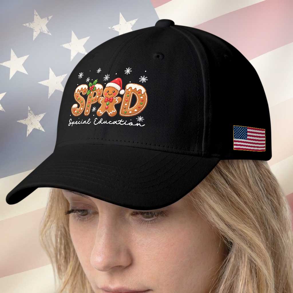 Christmas Gingerbread SPED Teacher Baseball Cap Cookie Holiday Educator Gift TS12