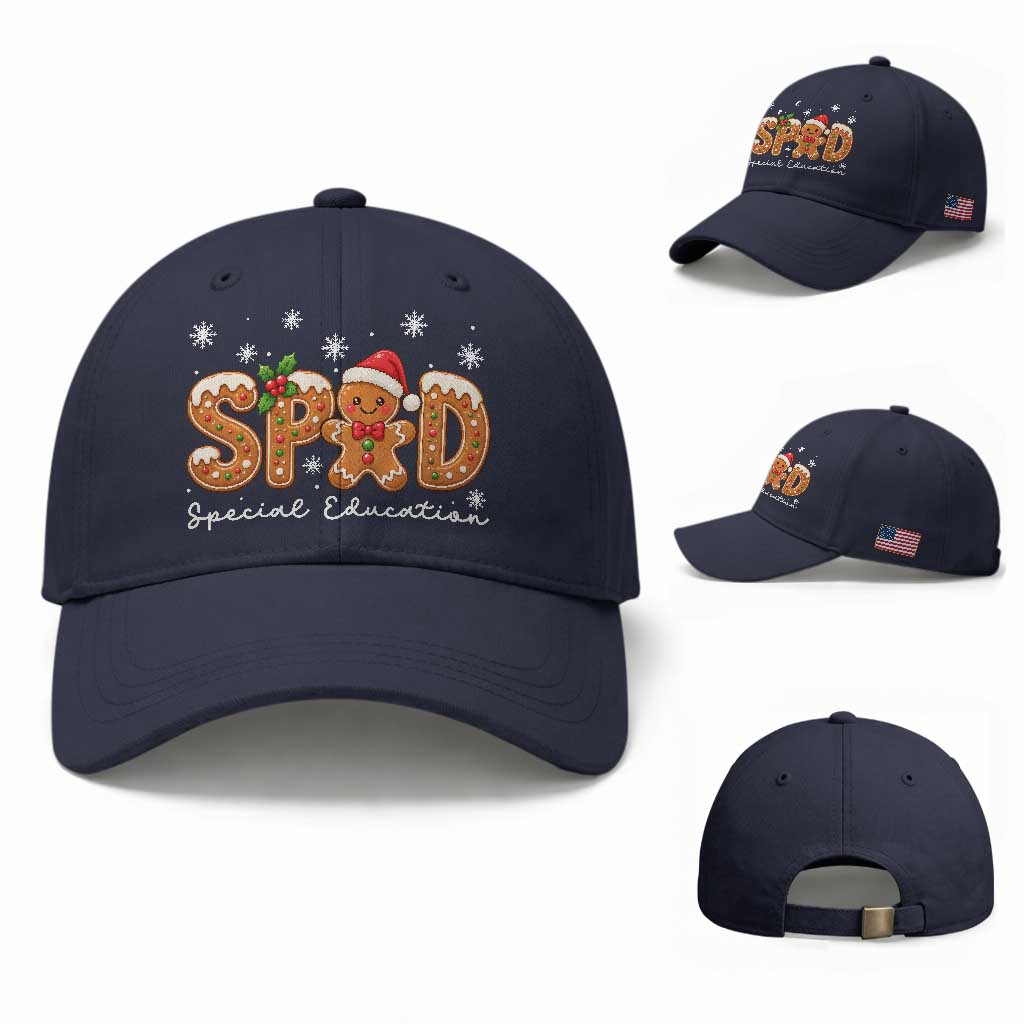 Christmas Gingerbread SPED Teacher Baseball Cap Cookie Holiday Educator Gift TS12