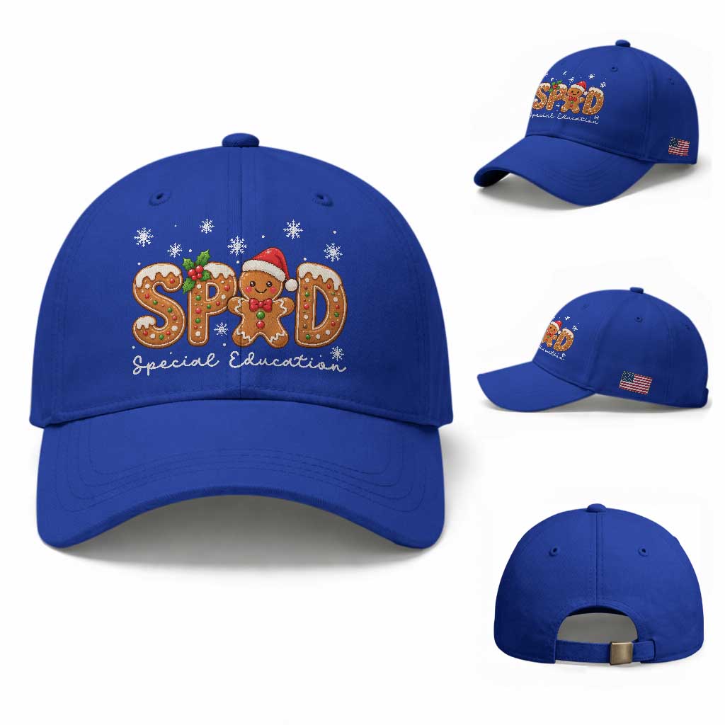 Christmas Gingerbread SPED Teacher Baseball Cap Cookie Holiday Educator Gift TS12