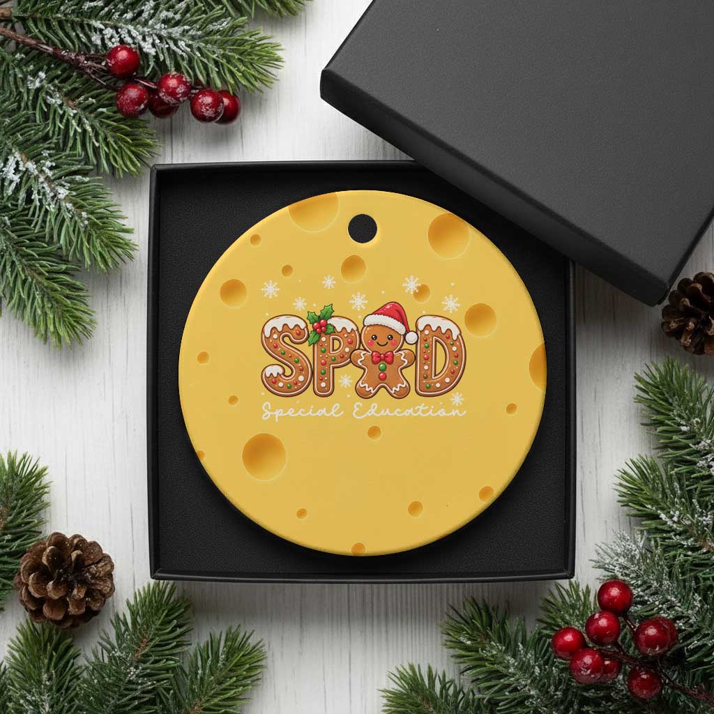 Christmas Gingerbread SPED Teacher Ceramic Ornament Cookie Holiday Educator Gift TS12