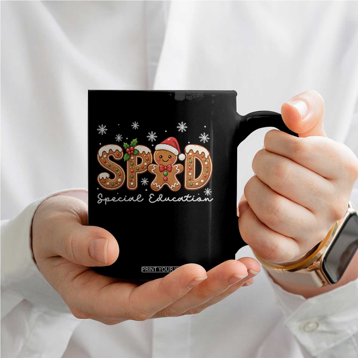 Christmas Gingerbread SPED Teacher Coffee Mug Cookie Holiday Educator Gift TS12