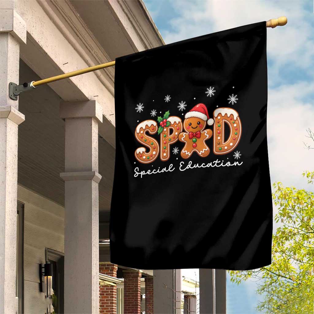 Christmas Gingerbread SPED Teacher Garden Flag Cookie Holiday Educator Gift TS12