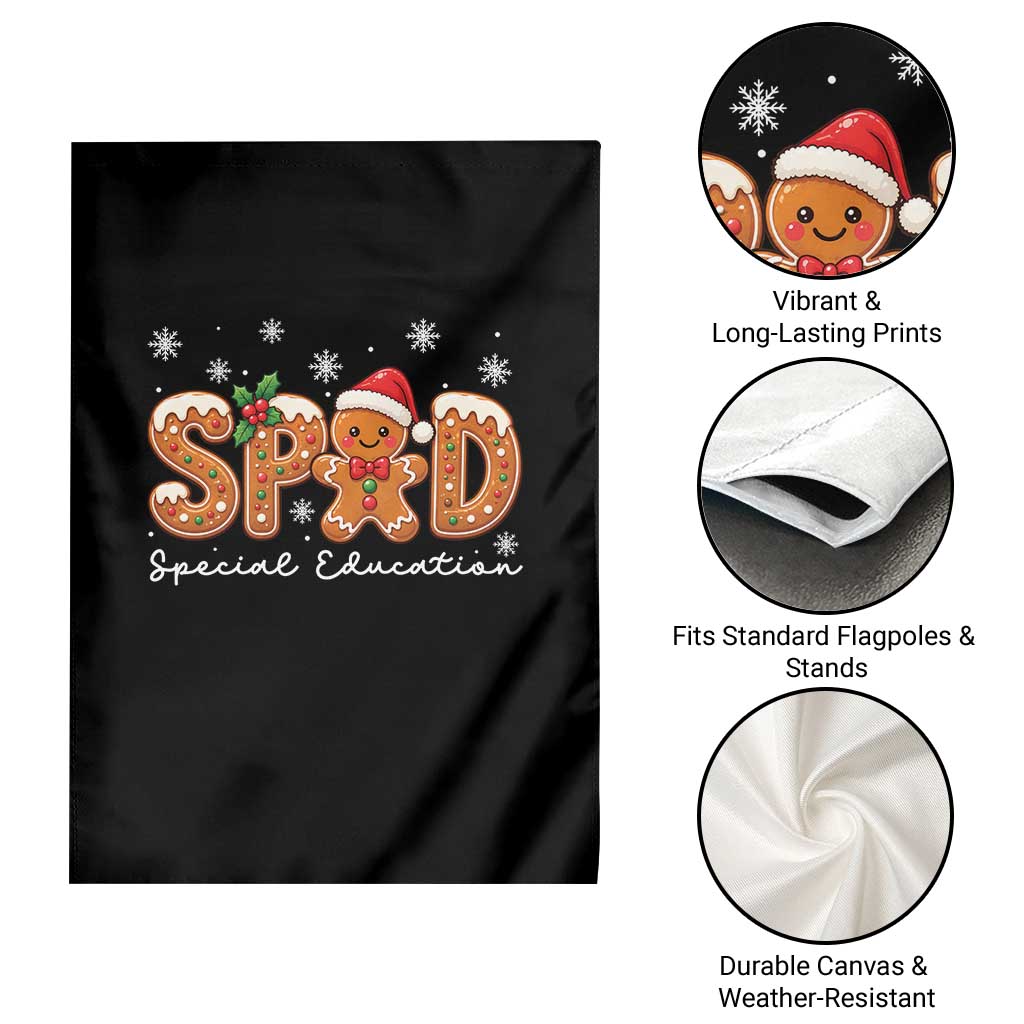 Christmas Gingerbread SPED Teacher Garden Flag Cookie Holiday Educator Gift TS12