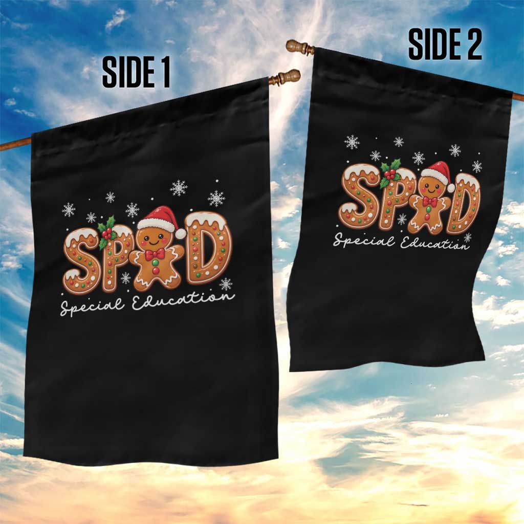 Christmas Gingerbread SPED Teacher Garden Flag Cookie Holiday Educator Gift TS12
