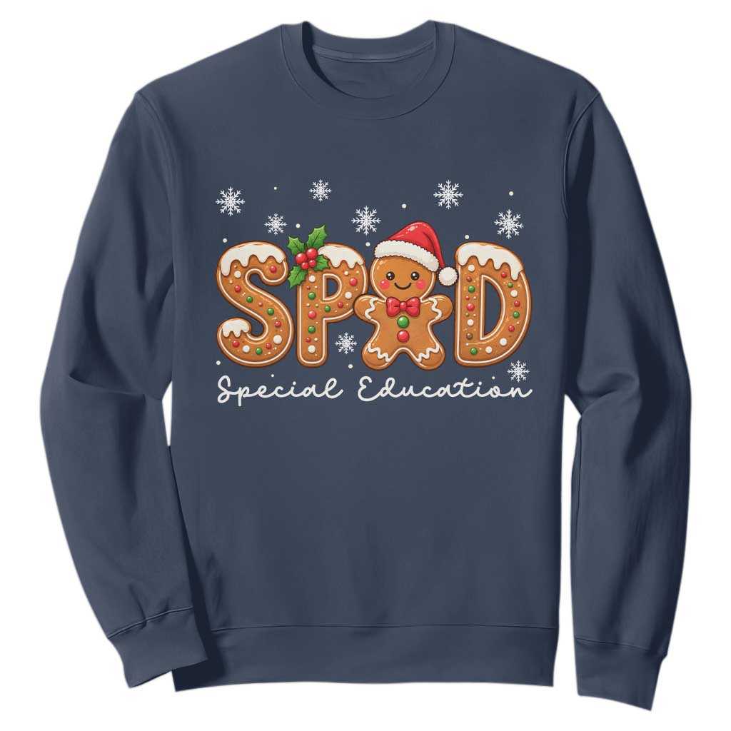 Christmas Gingerbread SPED Teacher Sweatshirt Cookie Holiday Educator Gift TS12