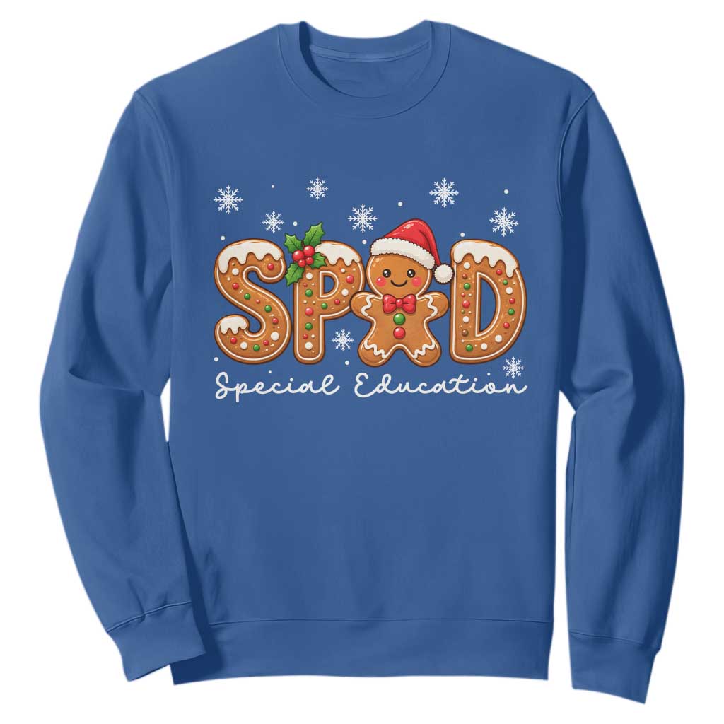 Christmas Gingerbread SPED Teacher Sweatshirt Cookie Holiday Educator Gift TS12