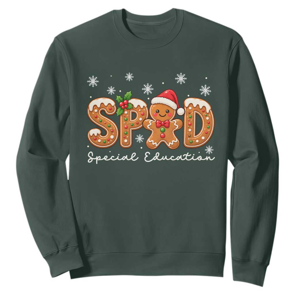 Christmas Gingerbread SPED Teacher Sweatshirt Cookie Holiday Educator Gift TS12
