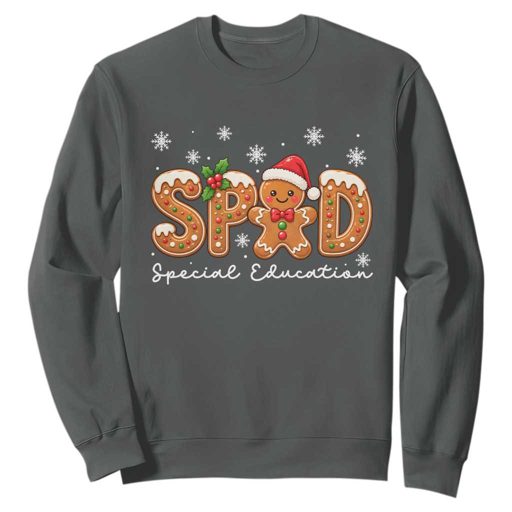 Christmas Gingerbread SPED Teacher Sweatshirt Cookie Holiday Educator Gift TS12
