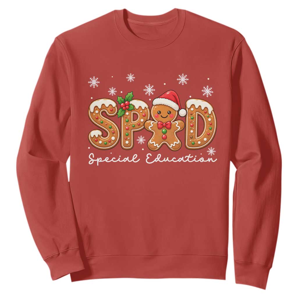 Christmas Gingerbread SPED Teacher Sweatshirt Cookie Holiday Educator Gift TS12