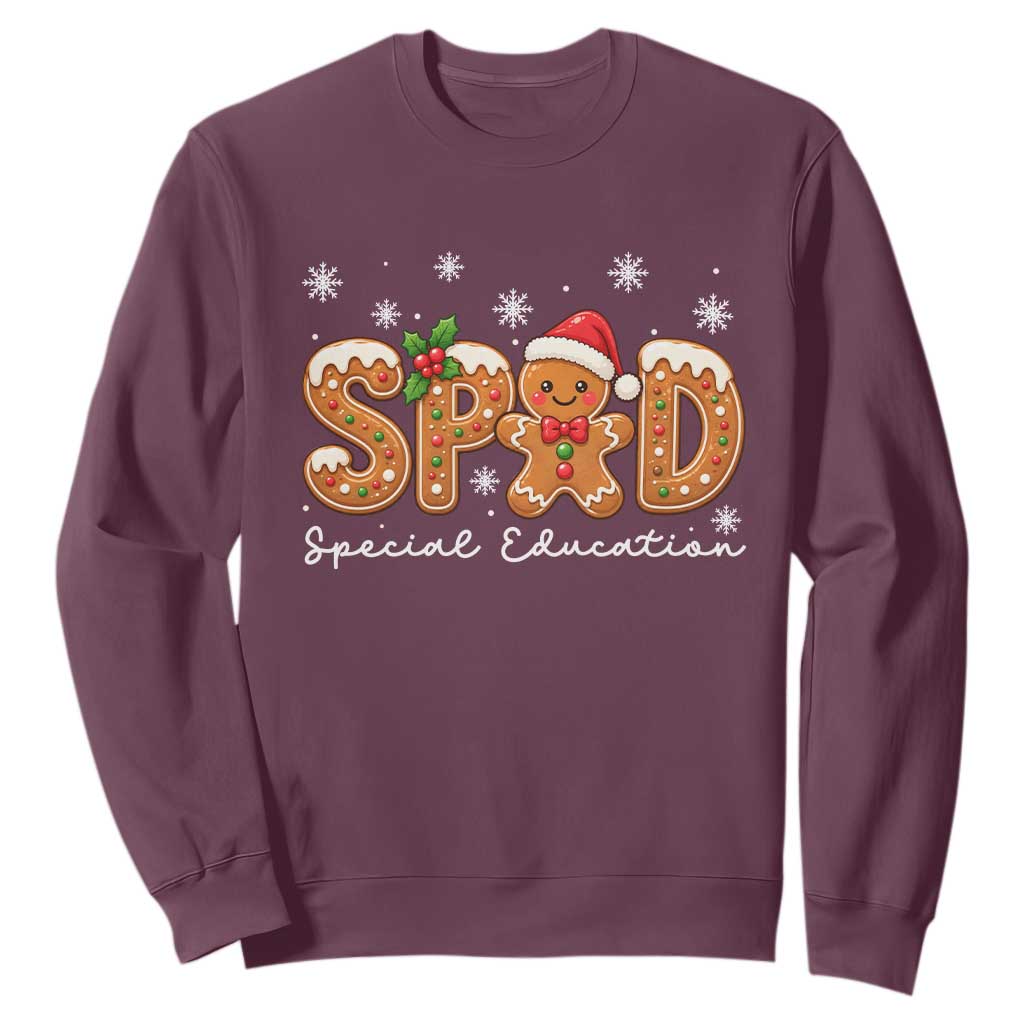 Christmas Gingerbread SPED Teacher Sweatshirt Cookie Holiday Educator Gift TS12