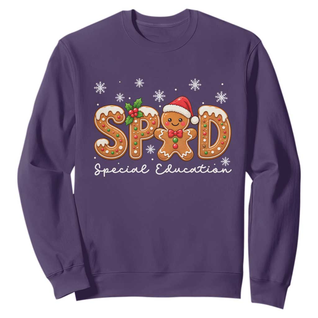Christmas Gingerbread SPED Teacher Sweatshirt Cookie Holiday Educator Gift TS12