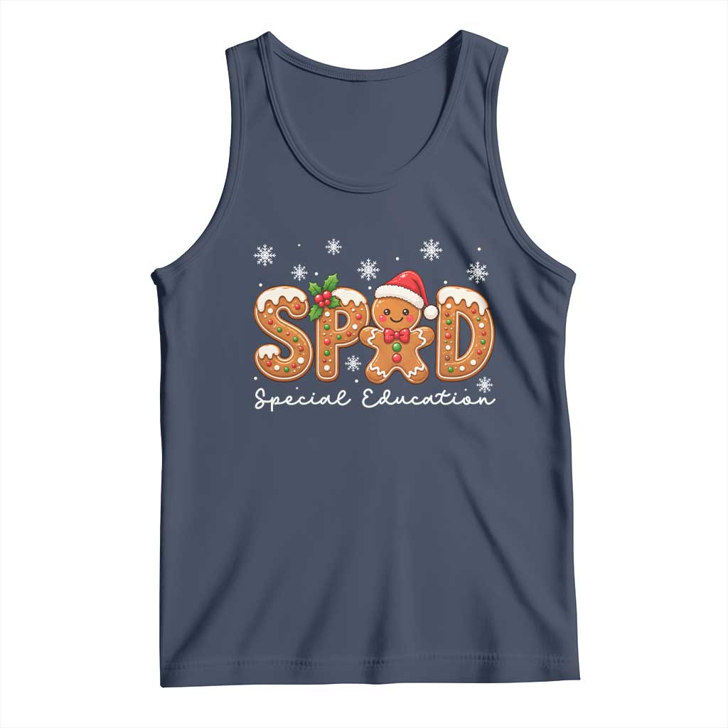 Christmas Gingerbread SPED Teacher Tank Top Cookie Holiday Educator Gift TS12