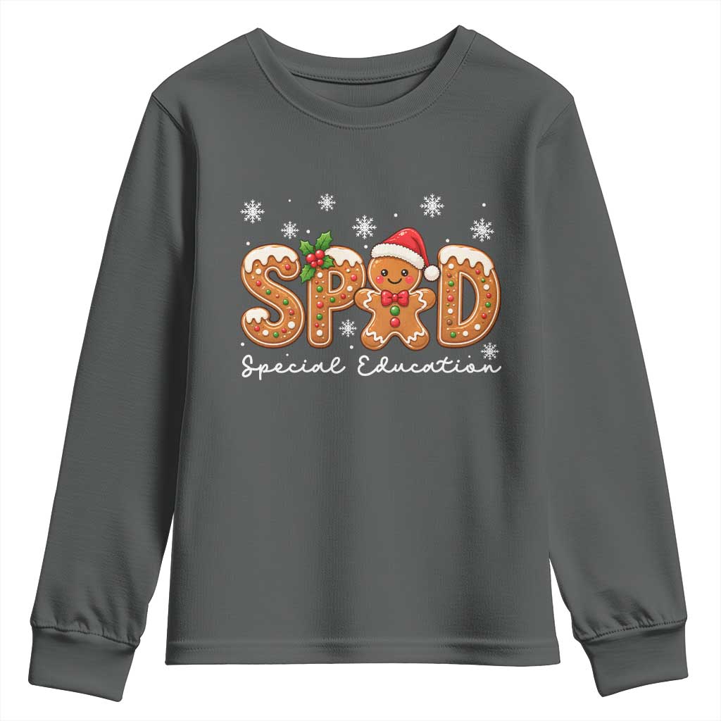 Christmas Gingerbread SPED Teacher Youth Sweatshirt Cookie Holiday Educator Gift TS12