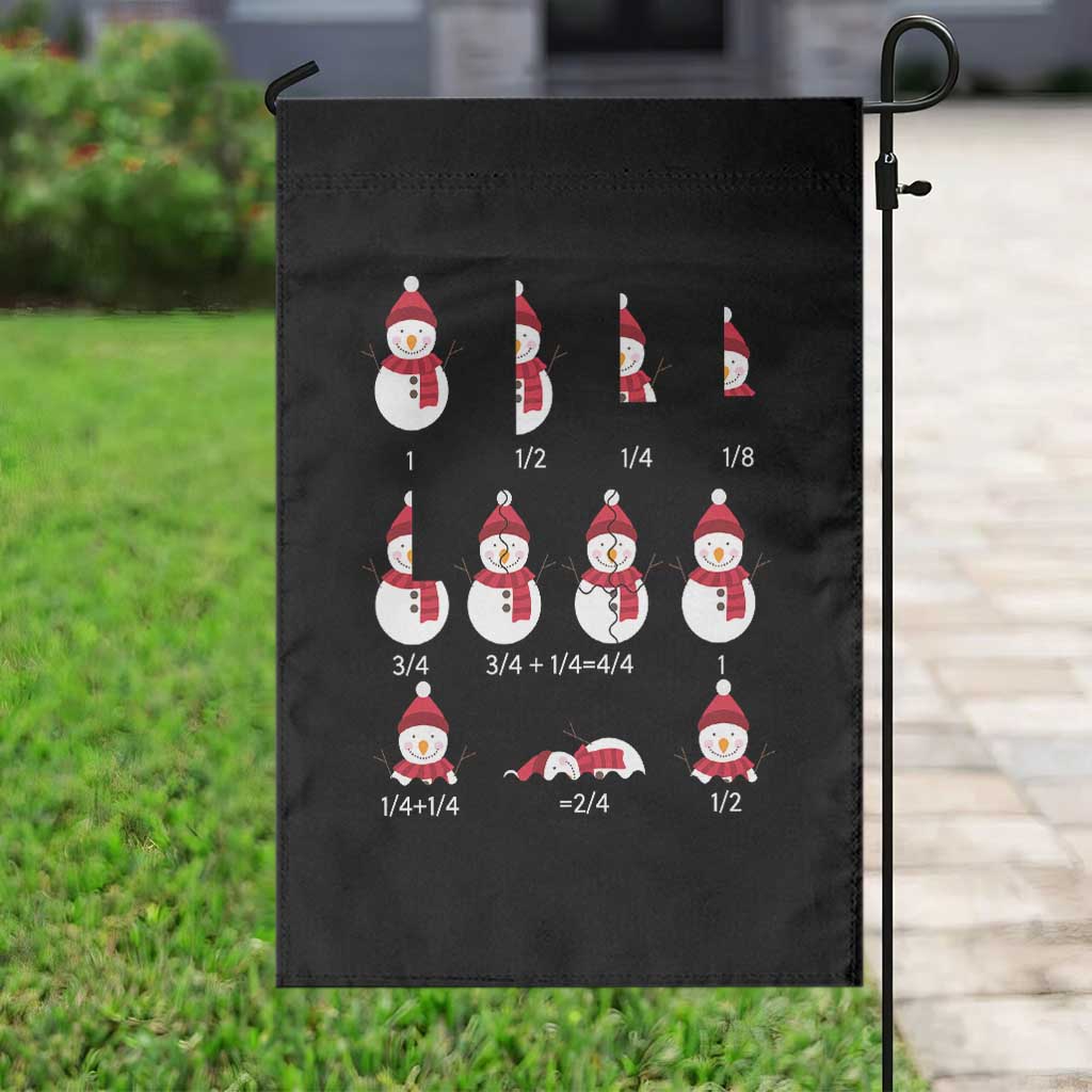 Christmas Math Teacher Garden Flag Snowman Fractions Educational Equation Gift TS12