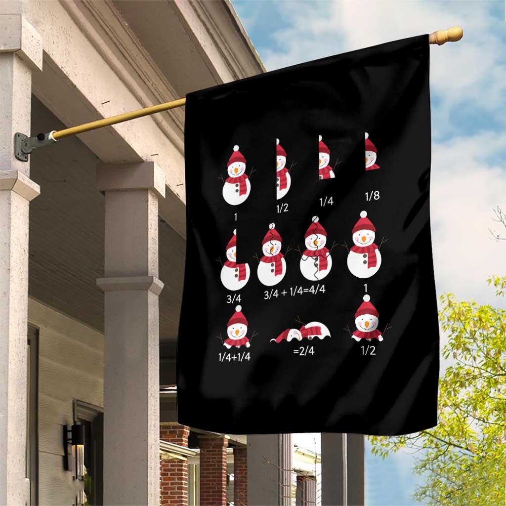 Christmas Math Teacher Garden Flag Snowman Fractions Educational Equation Gift TS12