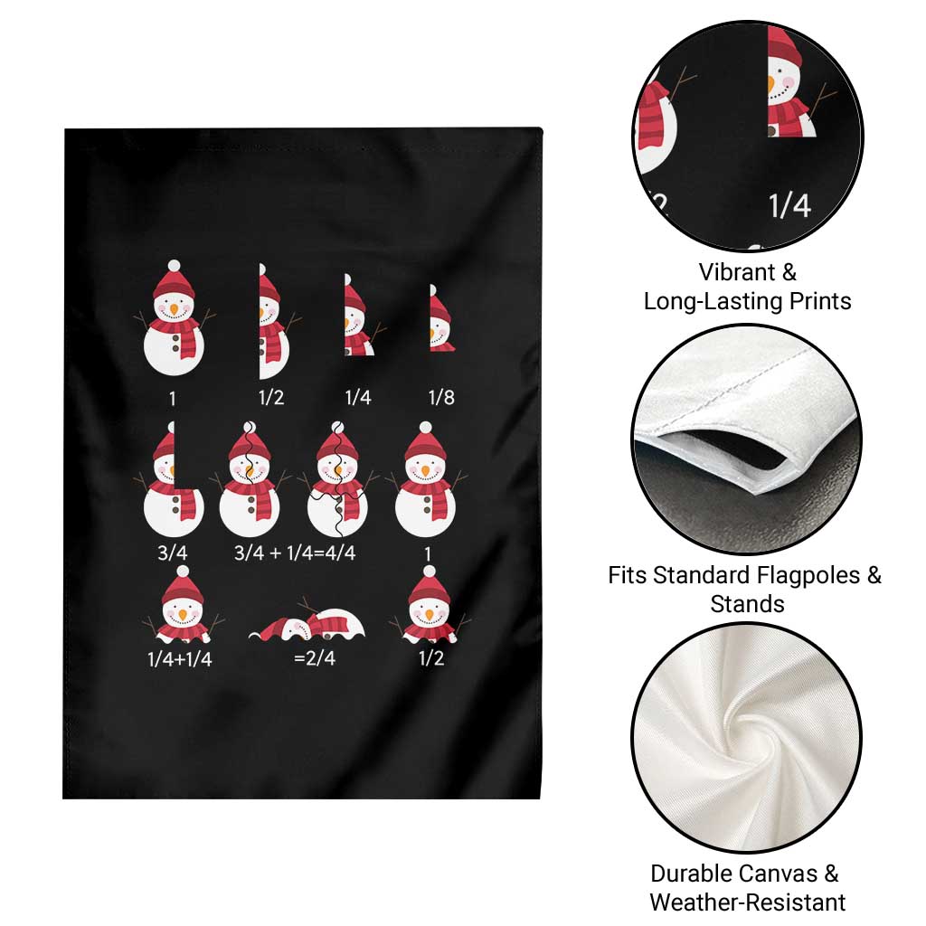 Christmas Math Teacher Garden Flag Snowman Fractions Educational Equation Gift TS12