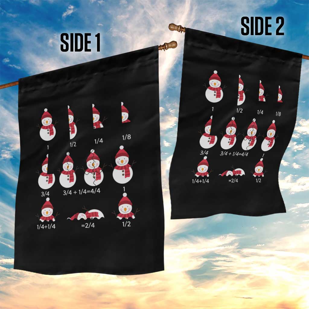 Christmas Math Teacher Garden Flag Snowman Fractions Educational Equation Gift TS12