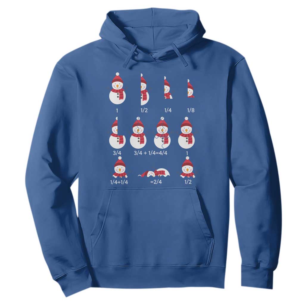 Christmas Math Teacher Hoodie Snowman Fractions Educational Equation Gift TS12