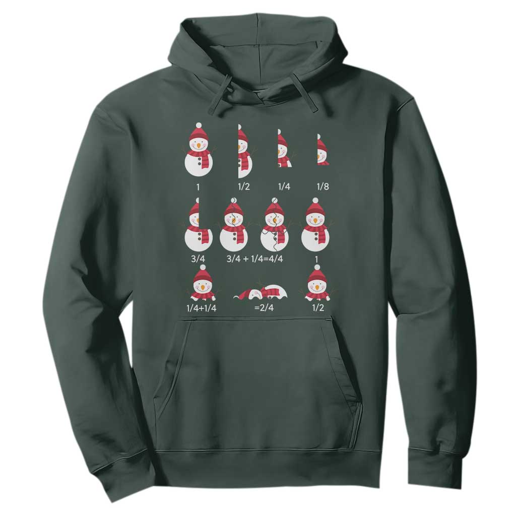 Christmas Math Teacher Hoodie Snowman Fractions Educational Equation Gift TS12