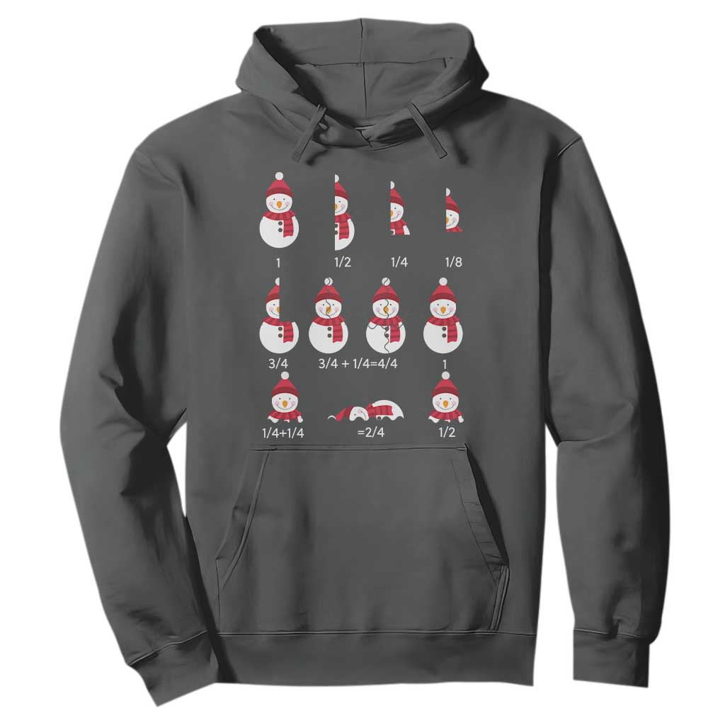 Christmas Math Teacher Hoodie Snowman Fractions Educational Equation Gift TS12