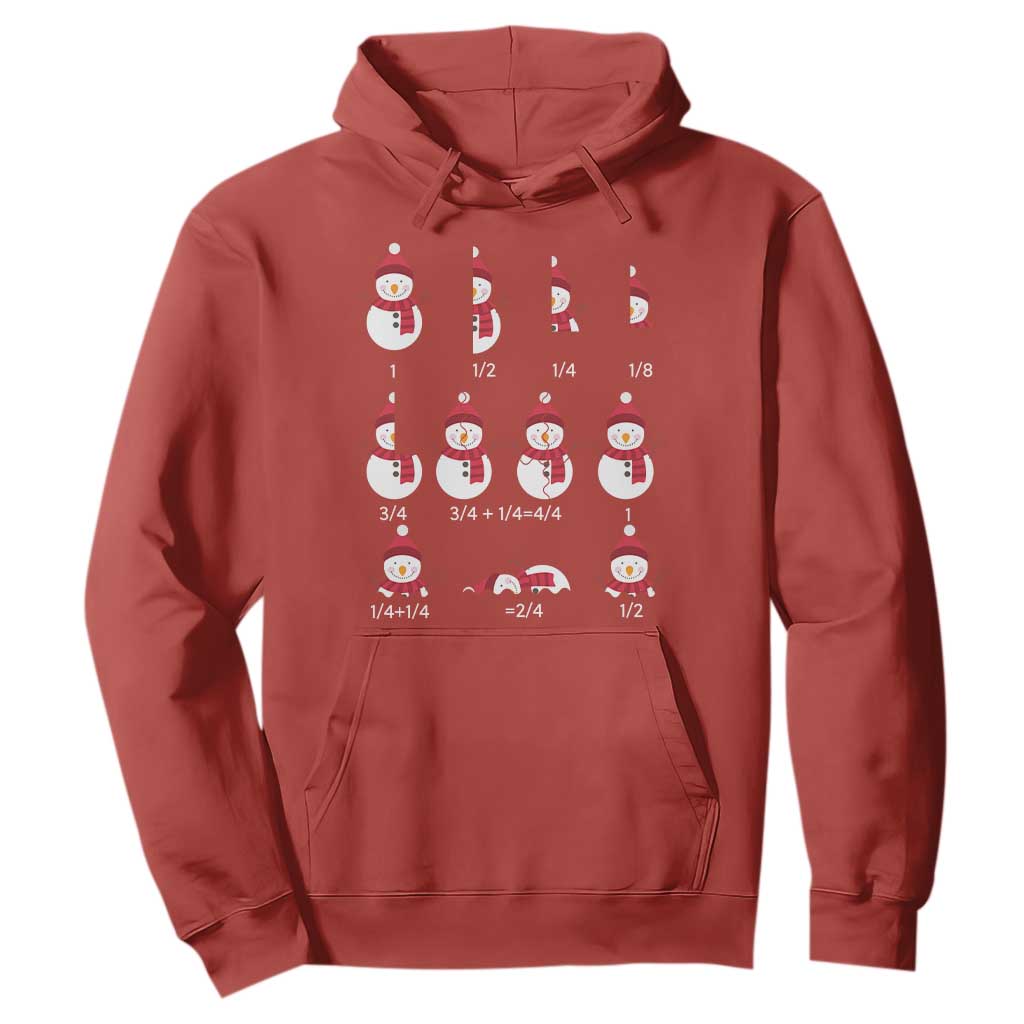 Christmas Math Teacher Hoodie Snowman Fractions Educational Equation Gift TS12