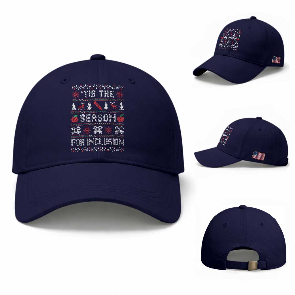 Christmas Special Education Educator Baseball Cap Tis The Season For Inclusion TS12