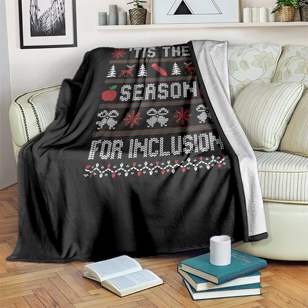 Christmas Special Education Educator Throw Blanket Tis The Season For Inclusion TS12