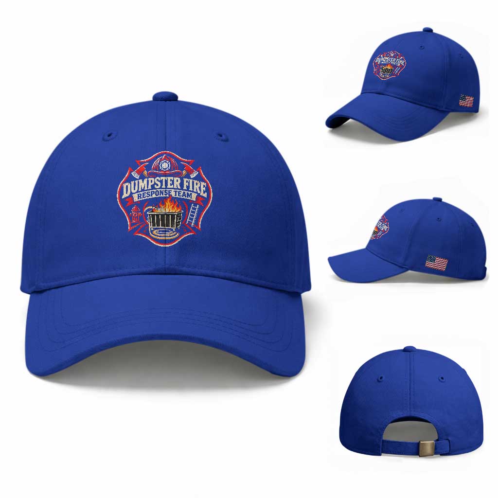 Dumpster Fire Response Team Funny Work Joke Firefighter Baseball Cap TS11