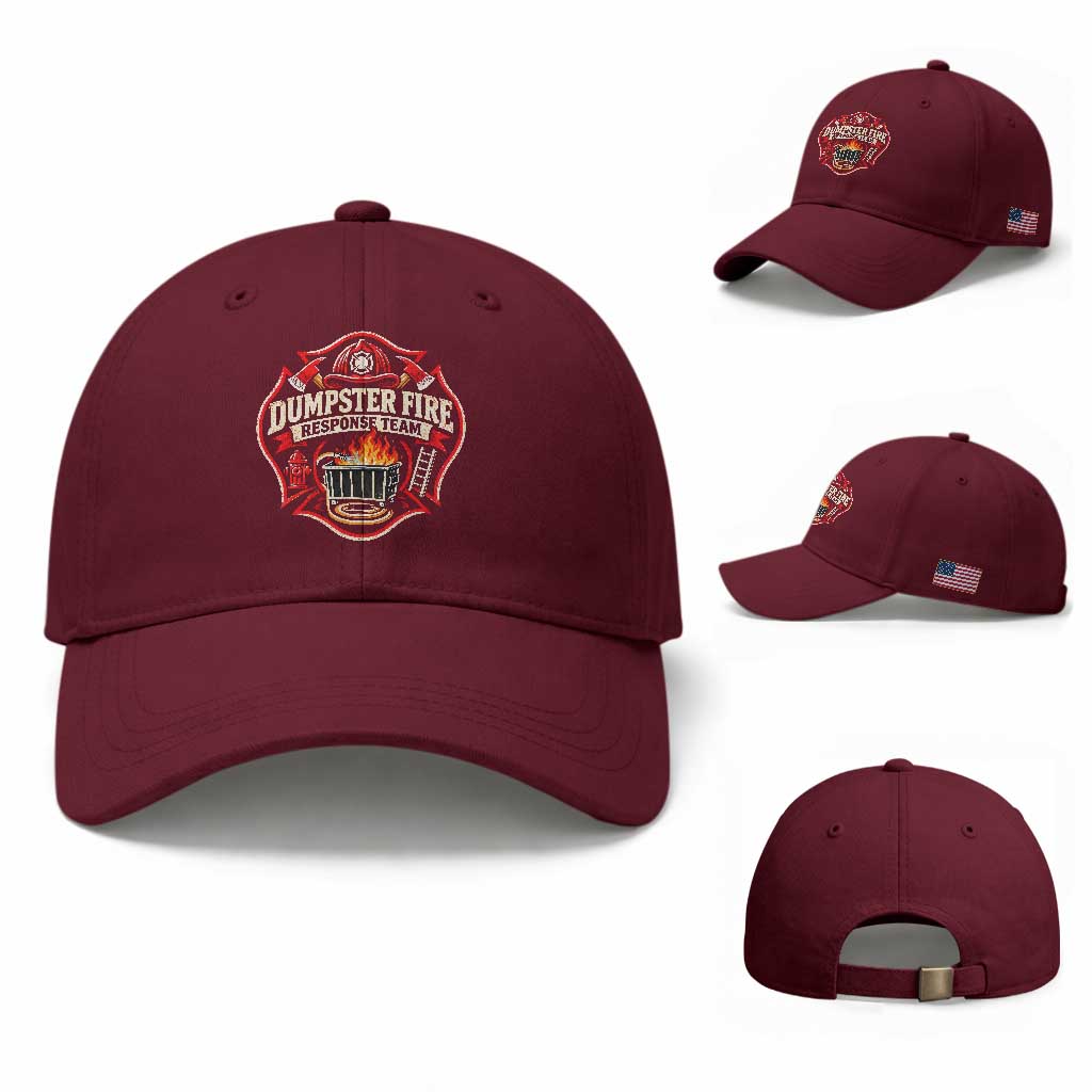 Dumpster Fire Response Team Funny Work Joke Firefighter Baseball Cap TS11