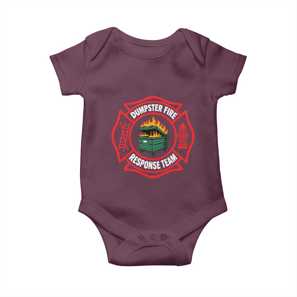 Dumpster Fire Response Team Funny Work Office Firefighter Baby Onesie Crisis Management TS11