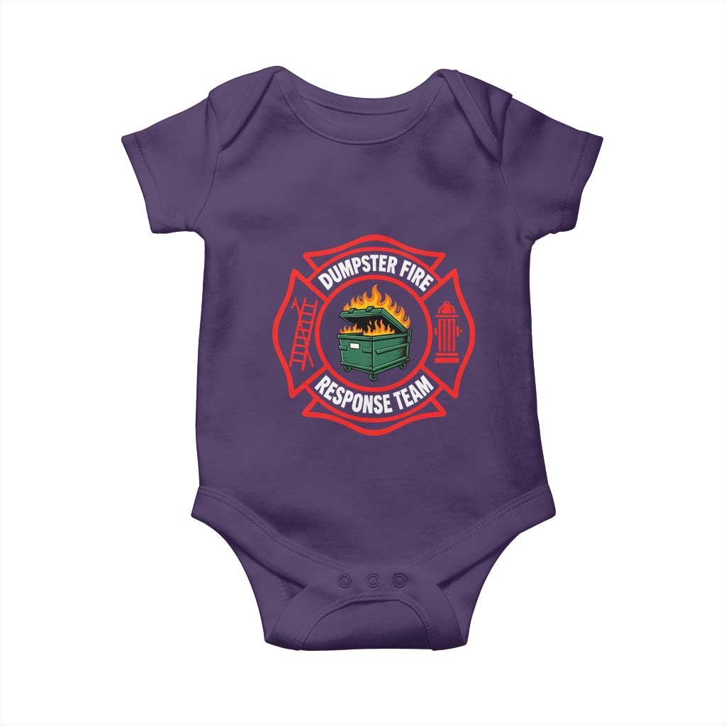 Dumpster Fire Response Team Funny Work Office Firefighter Baby Onesie Crisis Management TS11