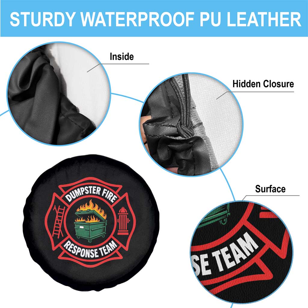 Dumpster Fire Response Team Funny Work Office Firefighter Spare Tire Cover Crisis Management TS11
