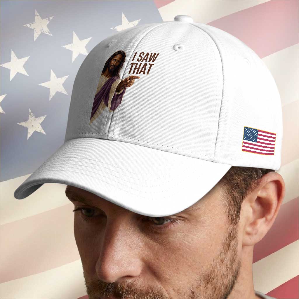 Funny Black Jesus Christian Baseball Cap I Saw That Pointing Finger TS12